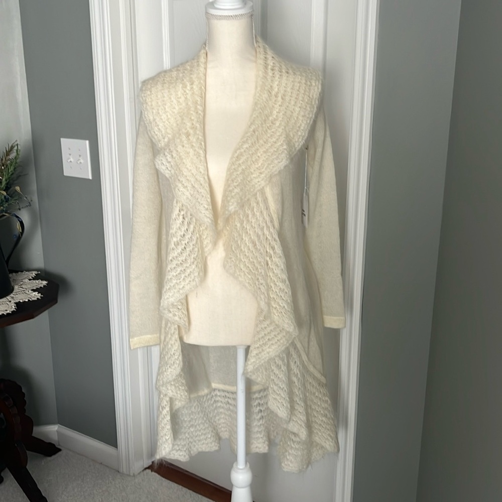 Long Cardigan Cream Sweater